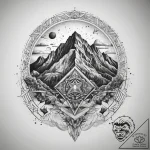 Tattoo sketch mountain, concept art for tatto… – tattoo sketch (№1759190324_0, 29.09.2025 23:58) — tattoovalue.net