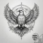 Tattoo sketch dove, concept art for tattoo, o… – tattoo sketch (№1759190713_0, 30.09.2025 00:05) — tattoovalue.net