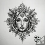Tattoo sketch blessed being, artistic tattoo… – tattoo sketch (№1759191295_0, 30.09.2025 00:14) — tattoovalue.net