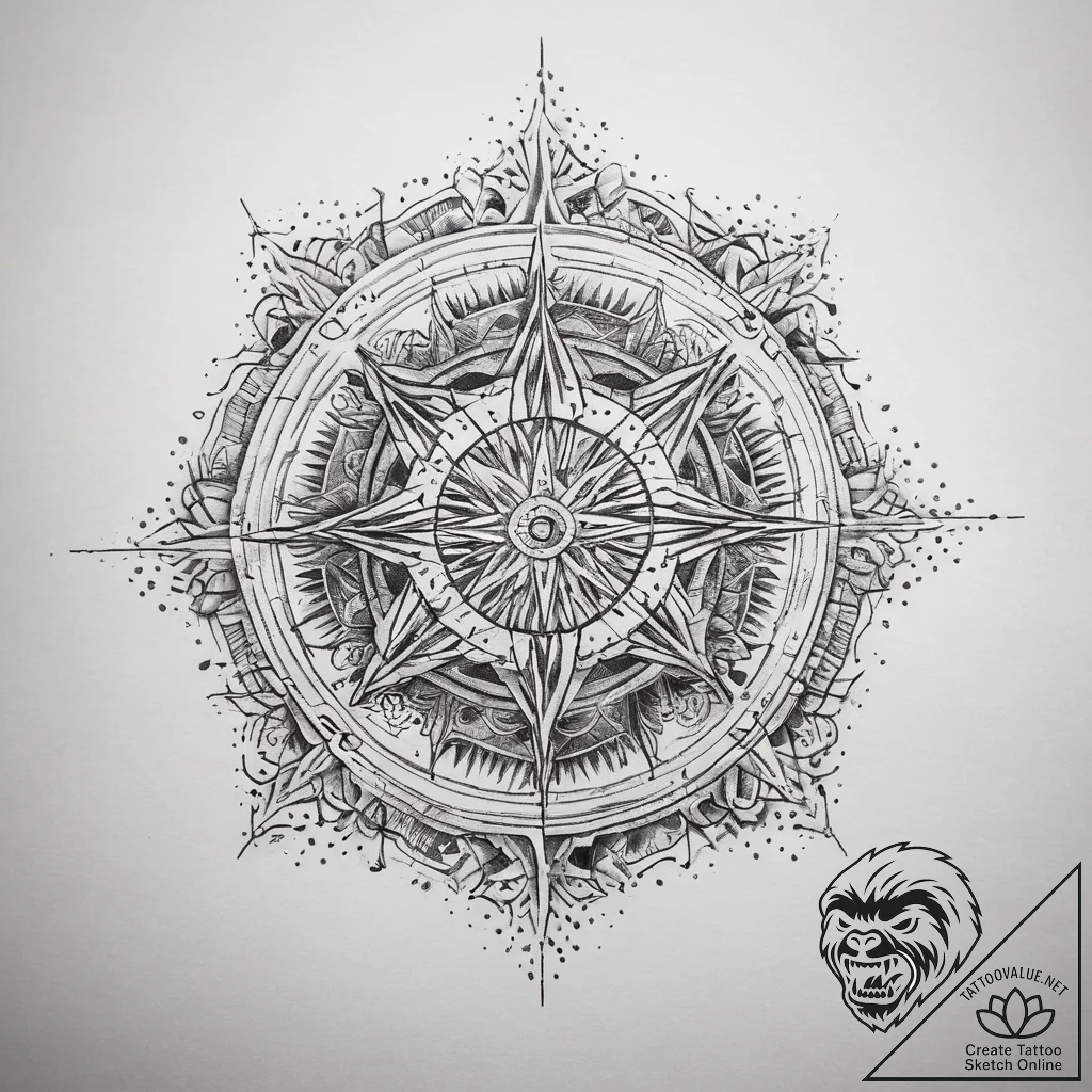 Tattoo sketch mystical representation, concep... - tattoo sketch (№1759192077_0, 30.09.2025 00:27) — tattoovalue.net