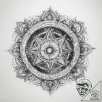 Tattoo sketch cosmic portrayal – tattoo sketch (№1759194033_0, 30.09.2025 01:00) — tattoovalue.net
