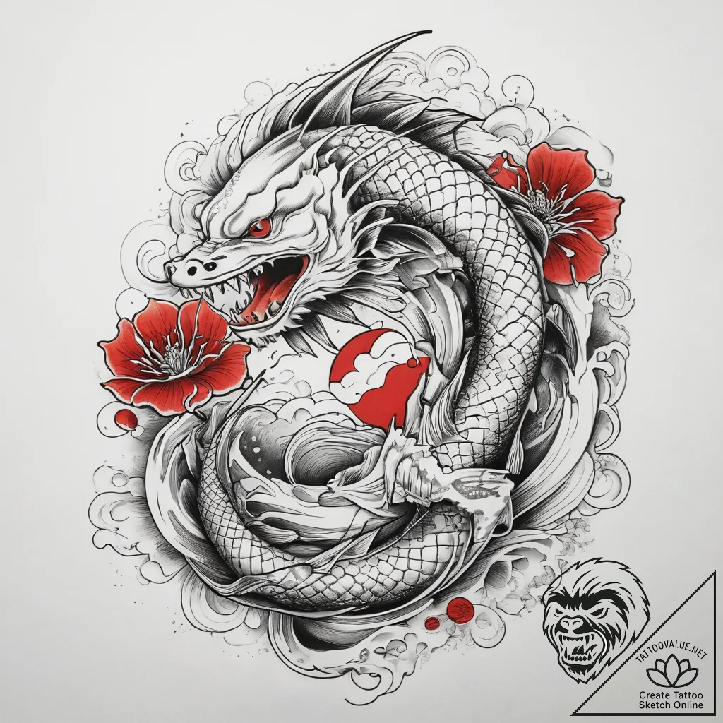 Tattoo sketch amberjack, tattoo drawing outli... - tattoo sketch (№1759194226_0, 30.09.2025 01:03) — tattoovalue.net