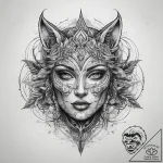 Tattoo sketch painting a canvas, tattoo line… – tattoo sketch (№1759196360_0, 30.09.2025 01:39) — tattoovalue.net