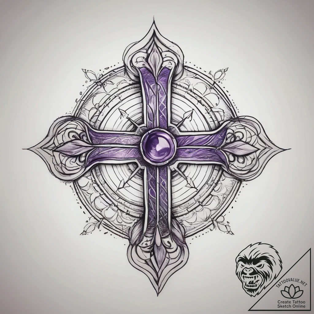 Tattoo sketch amethyst, tattoo line art, mute... - tattoo sketch (№1759196745_0, 30.09.2025 01:45) — tattoovalue.net