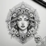 Tattoo sketch cosmic foundation, tattoo flash… – tattoo sketch (№1759197910_0, 30.09.2025 02:05) — tattoovalue.net