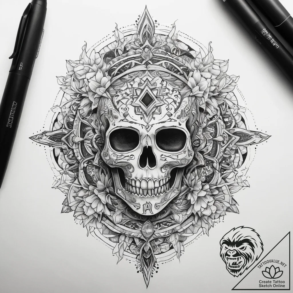 Tattoo sketch cosmic ghost, concept art for t... - tattoo sketch (№1759198104_0, 30.09.2025 02:08) — tattoovalue.net