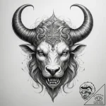 Tattoo sketch minotaur horns – tattoo sketch (№1759198297_0, 30.09.2025 02:11) — tattoovalue.net