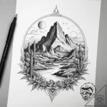 Tattoo sketch desert, tattoo sketch design, b… – tattoo sketch (№1759198491_0, 30.09.2025 02:14) — tattoovalue.net