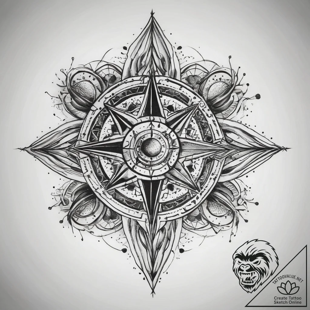 Tattoo sketch cosmic dimension, concept art f... - tattoo sketch (№1759198878_0, 30.09.2025 02:21) — tattoovalue.net