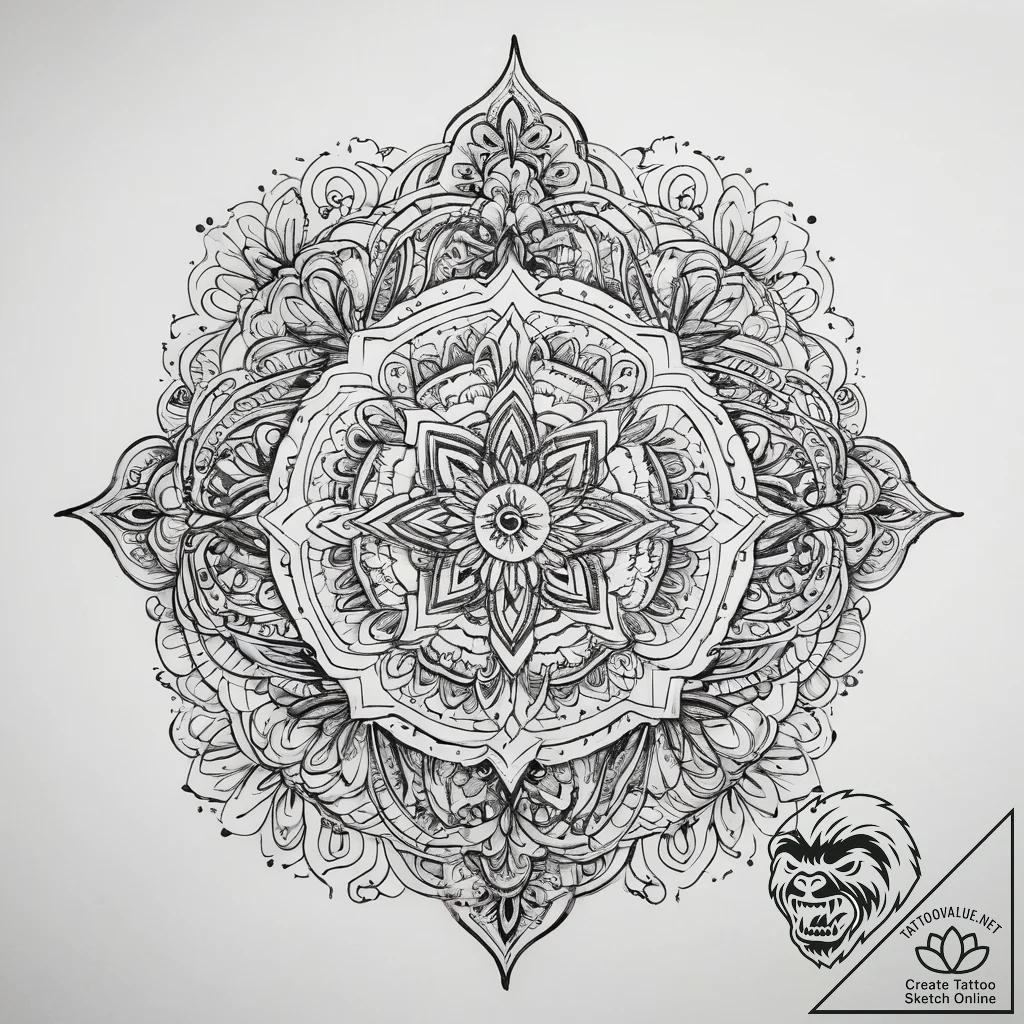 Tattoo sketch узор в стиле хенны, tattoo sket... - tattoo sketch (№1759199849_0, 30.09.2025 02:37) — tattoovalue.net