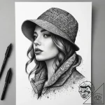 Tattoo sketch winter coat with a hat, ink ill… – tattoo sketch (№1759201014_0, 30.09.2025 02:56) — tattoovalue.net
