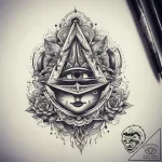 Tattoo sketch cosmic fount, artistic tattoo s… – tattoo sketch (№1759201791_0, 30.09.2025 03:09) — tattoovalue.net