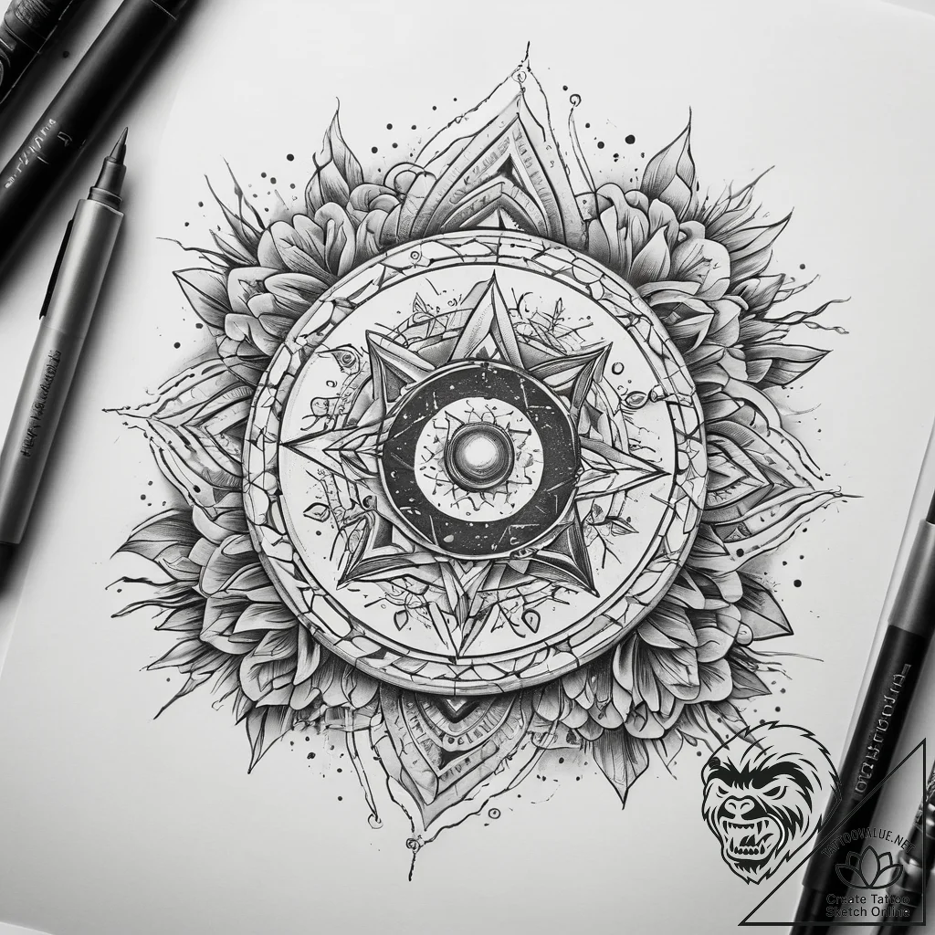 Tattoo sketch cosmic cosmos, tattoo line art,... - tattoo sketch (№1759201985_0, 30.09.2025 03:13) — tattoovalue.net