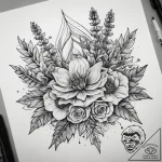 Tattoo sketch lavender, tattoo flash sheet de… – tattoo sketch (№1759202568_0, 30.09.2025 03:22) — tattoovalue.net