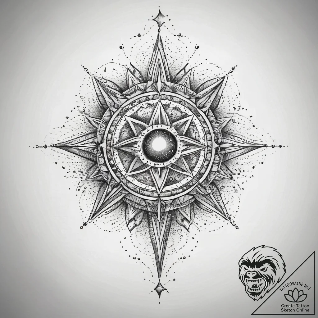 Tattoo sketch cosmic realm, artistic tattoo s... - tattoo sketch (№1759203154_0, 30.09.2025 03:32) — tattoovalue.net