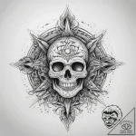 Tattoo sketch cosmic character, tattoo flash… – tattoo sketch (№1759204316_0, 30.09.2025 03:51) — tattoovalue.net