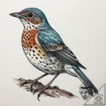 Tattoo sketch swainson’s thrush, concept art… – tattoo sketch (№1759204899_0, 30.09.2025 04:01) — tattoovalue.net