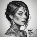 Tattoo sketch cosmic person, concept art for… – tattoo sketch (№1759205286_0, 30.09.2025 04:08) — tattoovalue.net