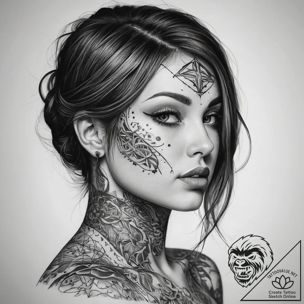 Tattoo sketch cosmic person, concept art for... - tattoo sketch (№1759205286_0, 30.09.2025 04:08) — tattoovalue.net