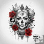 Tattoo sketch blessed ground, concept art for… – tattoo sketch (№1759205480_0, 30.09.2025 04:11) — tattoovalue.net