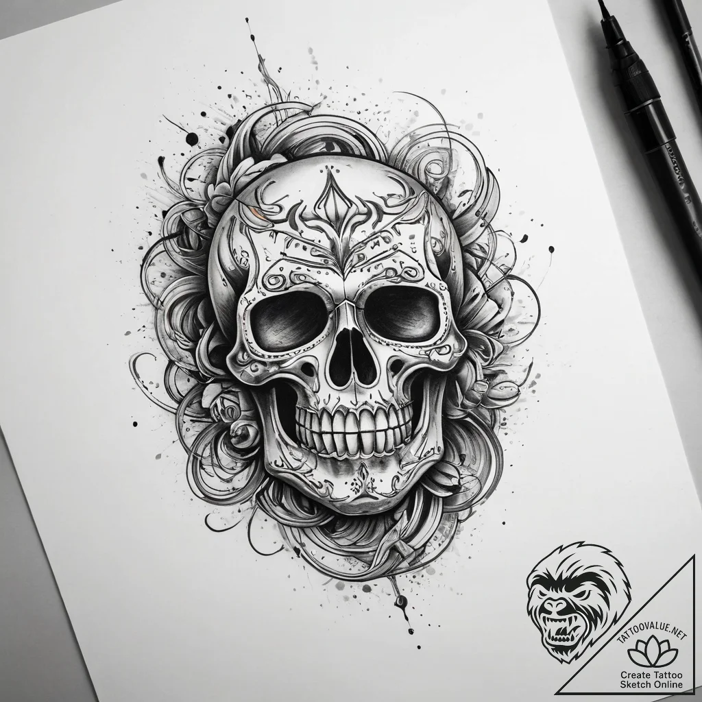 Tattoo sketch paint can with a splash, tattoo... - tattoo sketch (№1759207229_0, 30.09.2025 04:40) — tattoovalue.net