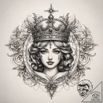 Tattoo sketch tiara, tattoo drawing outline,… – tattoo sketch (№1759207811_0, 30.09.2025 04:50) — tattoovalue.net