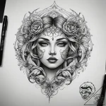 Tattoo sketch breath, concept art for tattoo,… – tattoo sketch (№1759208004_0, 30.09.2025 04:53) — tattoovalue.net