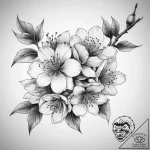 Tattoo sketch cherry blossom branch, artistic… – tattoo sketch (№1759208780_0, 30.09.2025 05:06) — tattoovalue.net