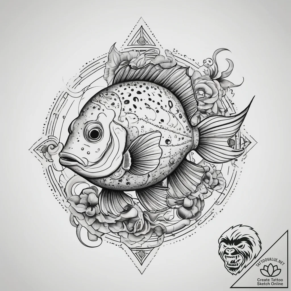 Tattoo sketch cowfish, tattoo drawing outline... - tattoo sketch (№1759209170_0, 30.09.2025 05:12) — tattoovalue.net