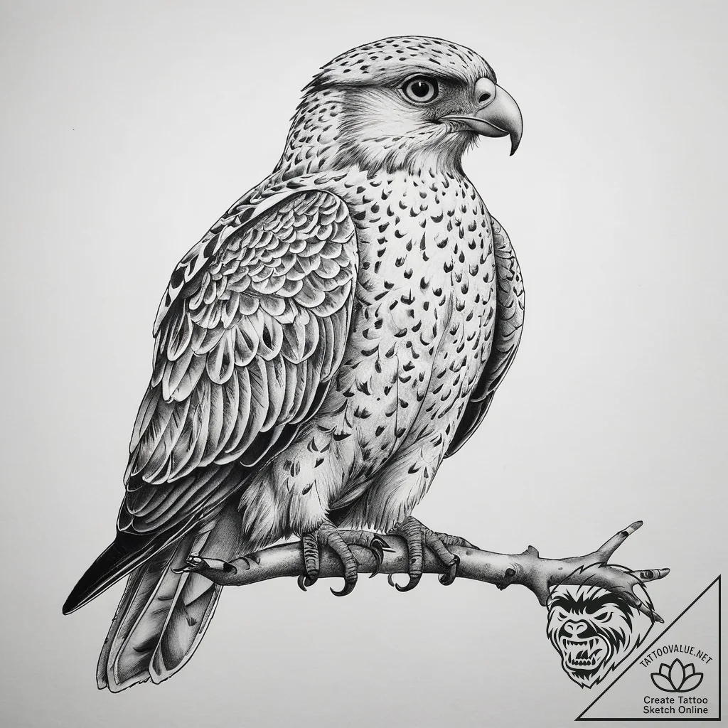Tattoo sketch goshawk, tattoo drawing outline... - tattoo sketch (№1759210140_0, 30.09.2025 05:29) — tattoovalue.net