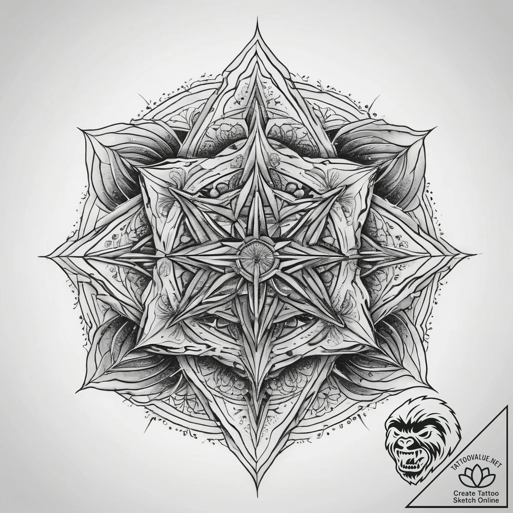 Tattoo sketch sacred geometry, tattoo drawing... - tattoo sketch (№1759211115_0, 30.09.2025 05:45) — tattoovalue.net