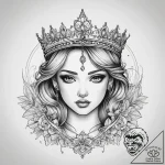 Tattoo sketch tiara, artistic tattoo sketch,… – tattoo sketch (№1759212477_0, 30.09.2025 06:07) — tattoovalue.net