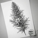 Tattoo sketch rosemary flower, tattoo drawing… – tattoo sketch (№1759212866_0, 30.09.2025 06:14) — tattoovalue.net