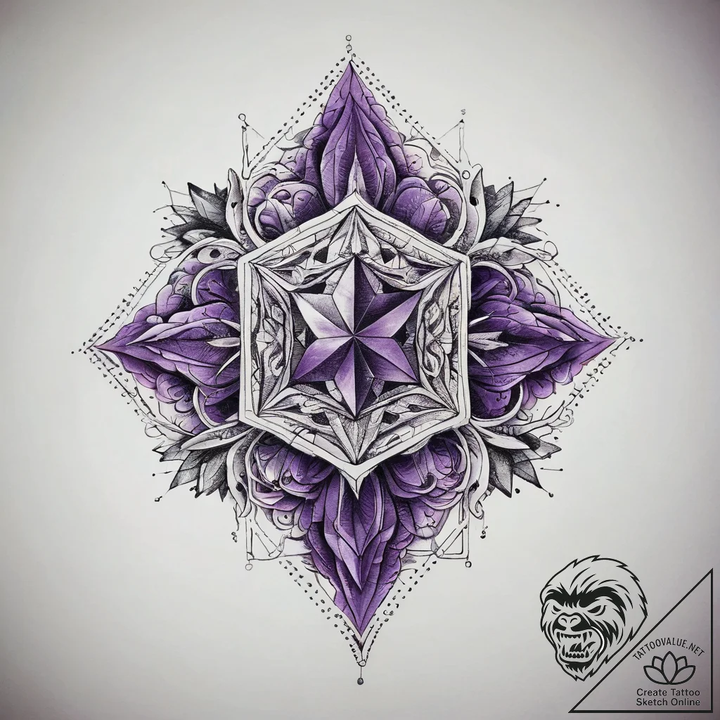 Tattoo sketch amethyst, tattoo sketch design,... - tattoo sketch (№1759214234_0, 30.09.2025 06:37) — tattoovalue.net