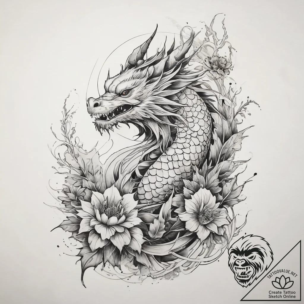 Tattoo sketch thistle, tattoo line art, muted... - tattoo sketch (№1759214429_0, 30.09.2025 06:40) — tattoovalue.net