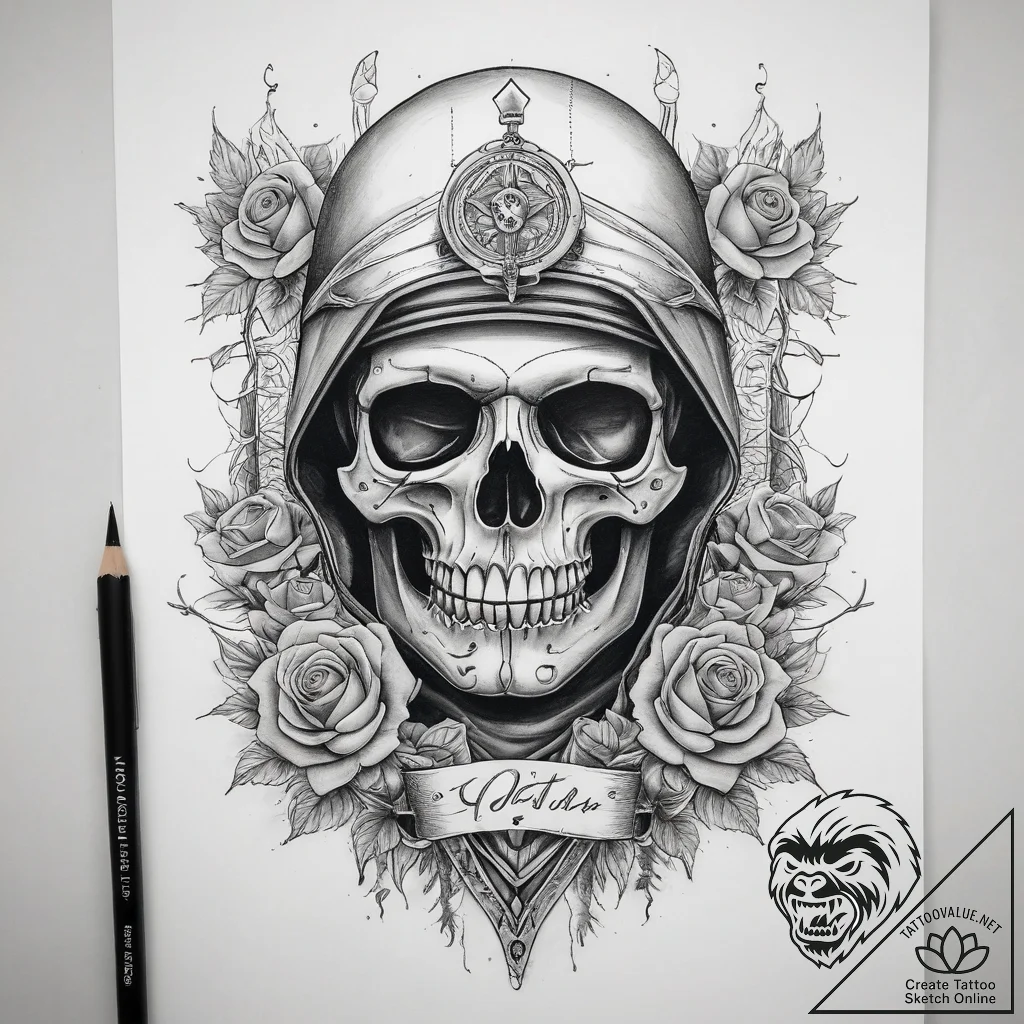 Tattoo sketch soldier with a map, tattoo flas... - tattoo sketch (№1759214824_0, 30.09.2025 06:47) — tattoovalue.net