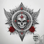 Tattoo sketch divine existence, artistic tatt… – tattoo sketch (№1759215410_0, 30.09.2025 06:56) — tattoovalue.net