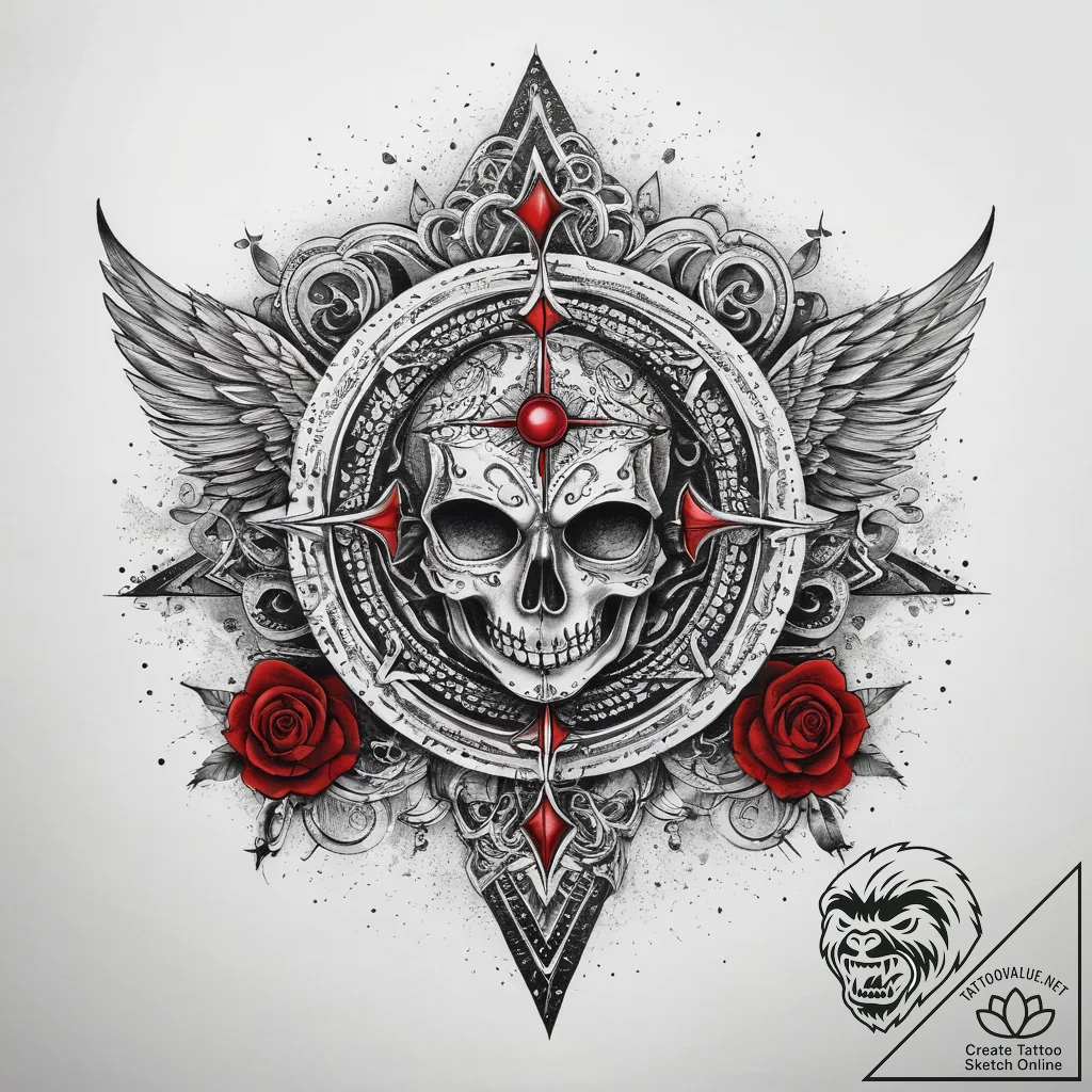 Tattoo sketch divine existence, artistic tatt... - tattoo sketch (№1759215410_0, 30.09.2025 06:56) — tattoovalue.net