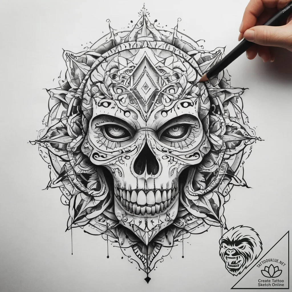 Tattoo sketch mind - tattoo sketch (№1759215801_0, 30.09.2025 07:03) — tattoovalue.net