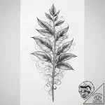 Tattoo sketch hieroglyphic symbol for “growth… – tattoo sketch (№1759215997_0, 30.09.2025 07:06) — tattoovalue.net