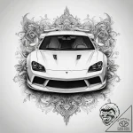 Tattoo sketch sports car tattoo, ink illustra… – tattoo sketch (№1759216191_0, 30.09.2025 07:09) — tattoovalue.net
