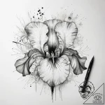 Tattoo sketch iris, tattoo line art, trash po… – tattoo sketch (№1759217360_0, 30.09.2025 07:29) — tattoovalue.net
