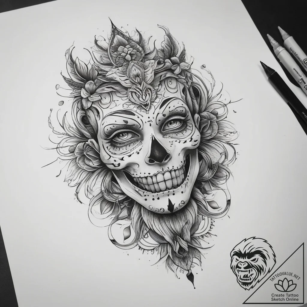 Tattoo sketch alpha, concept art for tattoo,... - tattoo sketch (№1759217751_0, 30.09.2025 07:35) — tattoovalue.net