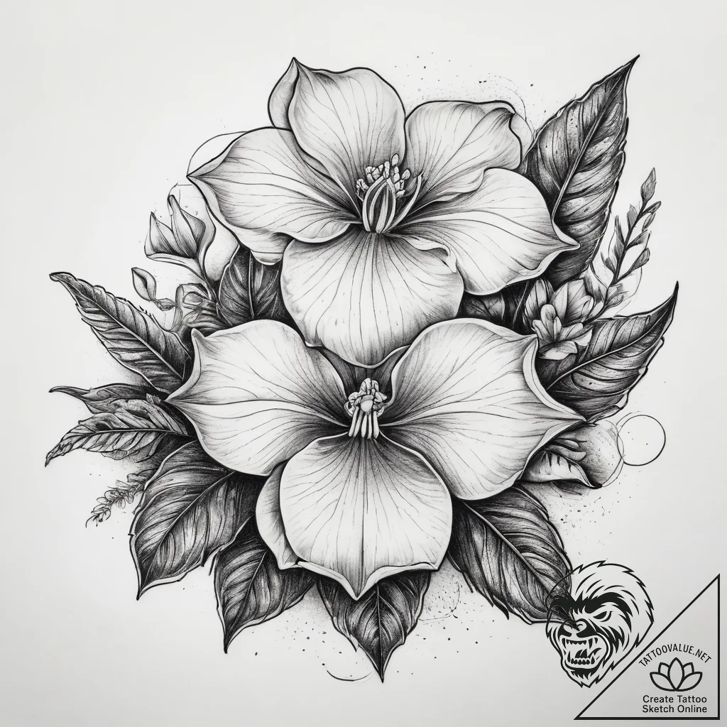 Tattoo sketch cyclamen, artistic tattoo sketc... - tattoo sketch (№1759218142_0, 30.09.2025 07:42) — tattoovalue.net