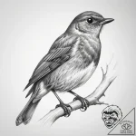 Tattoo sketch robin – tattoo sketch (№1759218727_0, 30.09.2025 07:52) — tattoovalue.net