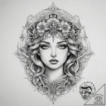 Tattoo sketch beige, ink illustration for tat… – tattoo sketch (№1759222907_0, 30.09.2025 09:01) — tattoovalue.net