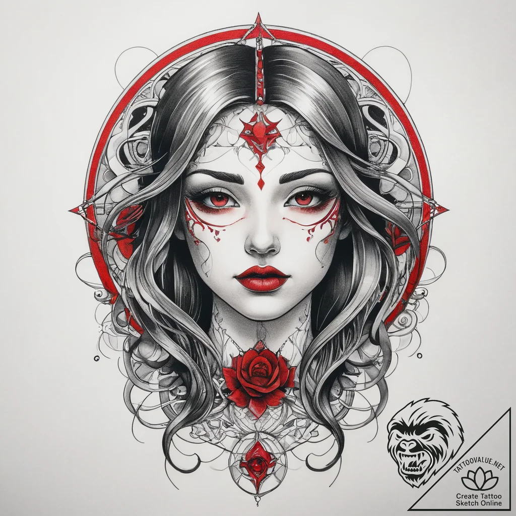 Tattoo sketch dark, concept art for tattoo, o... - tattoo sketch (№1759224091_0, 30.09.2025 09:21) — tattoovalue.net