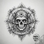 Tattoo sketch cosmic ghost, tattoo flash shee… – tattoo sketch (№1759225474_0, 30.09.2025 09:44) — tattoovalue.net