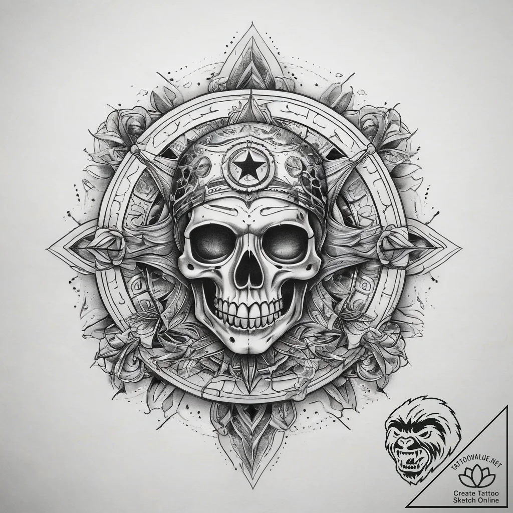 Tattoo sketch cosmic ghost, tattoo flash shee... - tattoo sketch (№1759225474_0, 30.09.2025 09:44) — tattoovalue.net