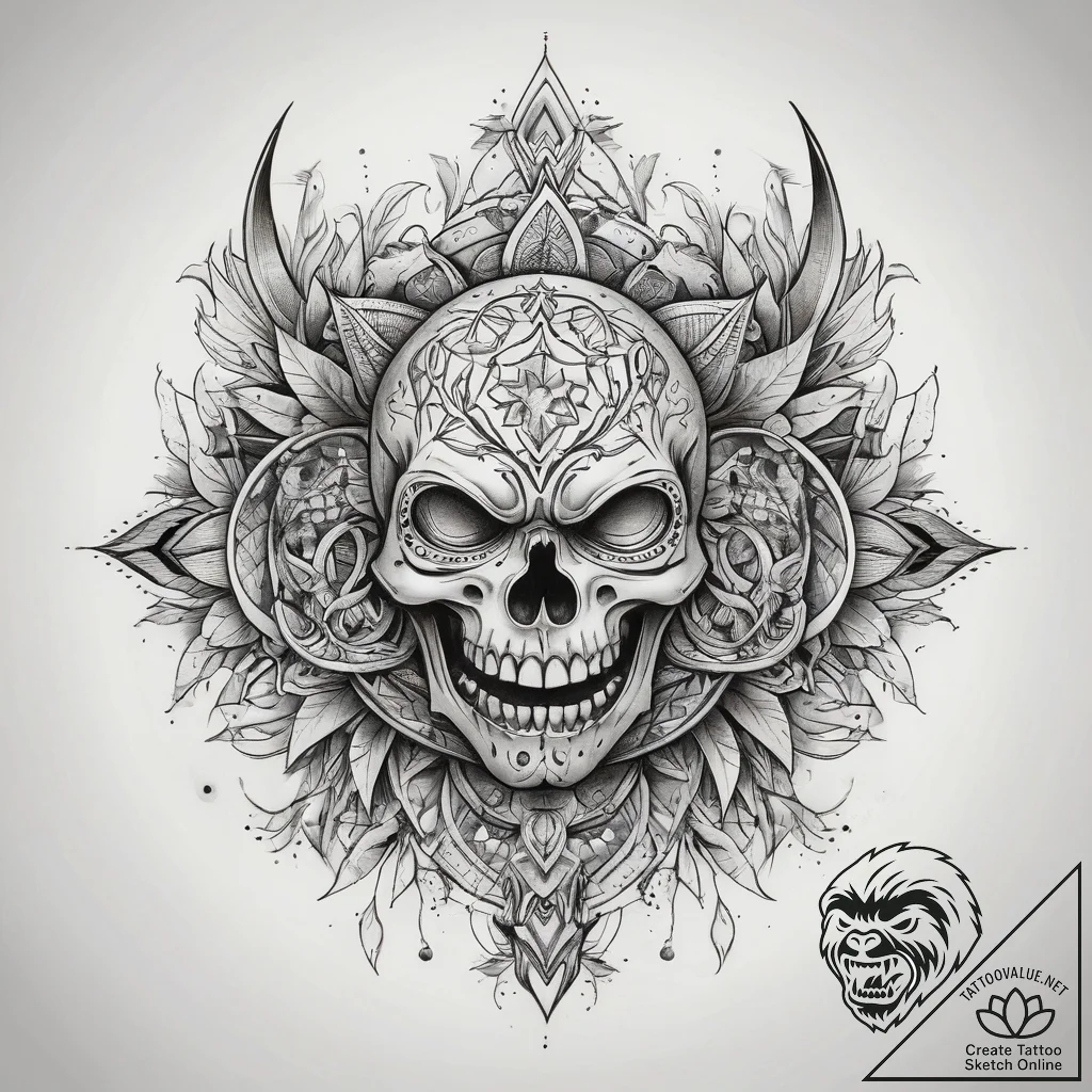Tattoo sketch a symbolic object, tattoo flash... - tattoo sketch (№1759226645_0, 30.09.2025 10:04) — tattoovalue.net